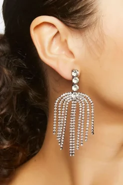 Faux Gem Chandelier Earrings