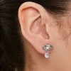 Faux Gem Evil Eye Stud Earrings