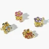 Faux Gem Floral Claw Hair Clips