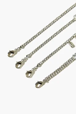 Faux Gem & Rhinestone Bracelet Set