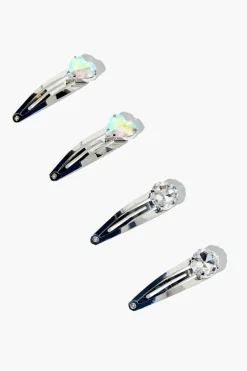 Faux Gem Snap Hair Clip Set