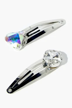 Faux Gem Snap Hair Clip Set