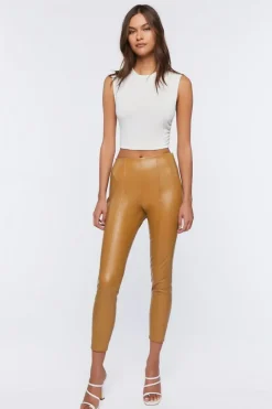 Faux Leather Ankle Pants