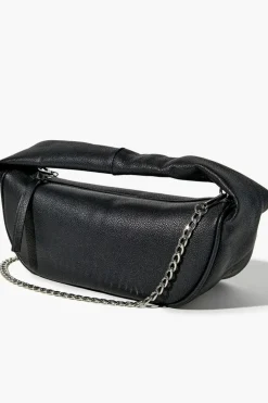 Faux Leather Baguette Bag