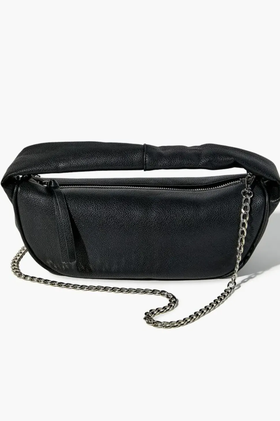 Faux Leather Baguette Bag