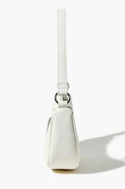 Faux Leather Baguette Shoulder Bag