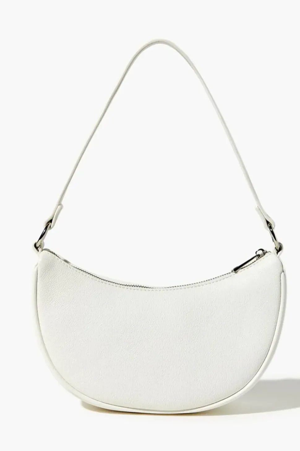 Faux Leather Baguette Shoulder Bag