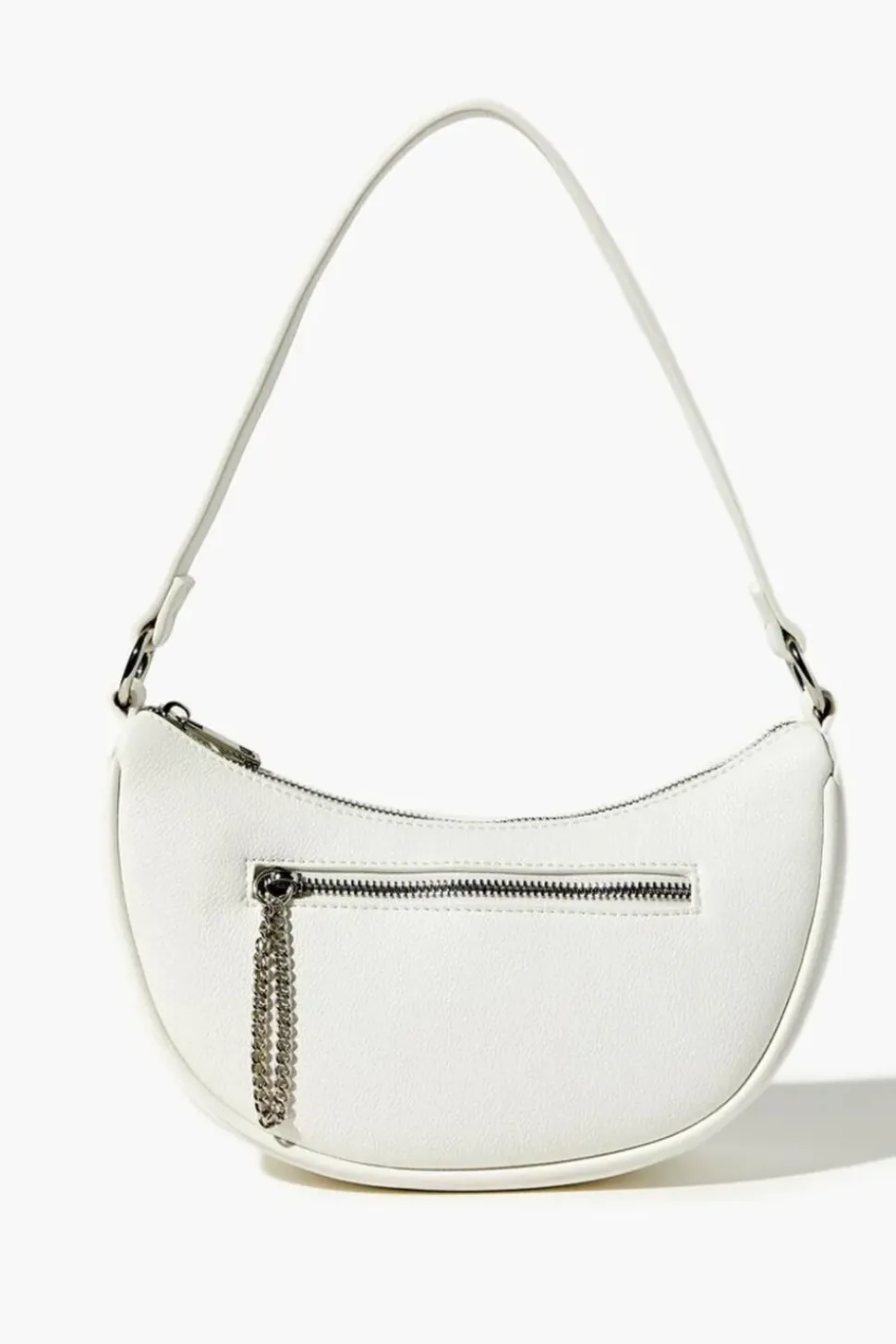Faux Leather Baguette Shoulder Bag