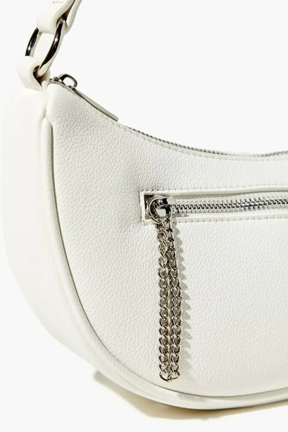 Faux Leather Baguette Shoulder Bag