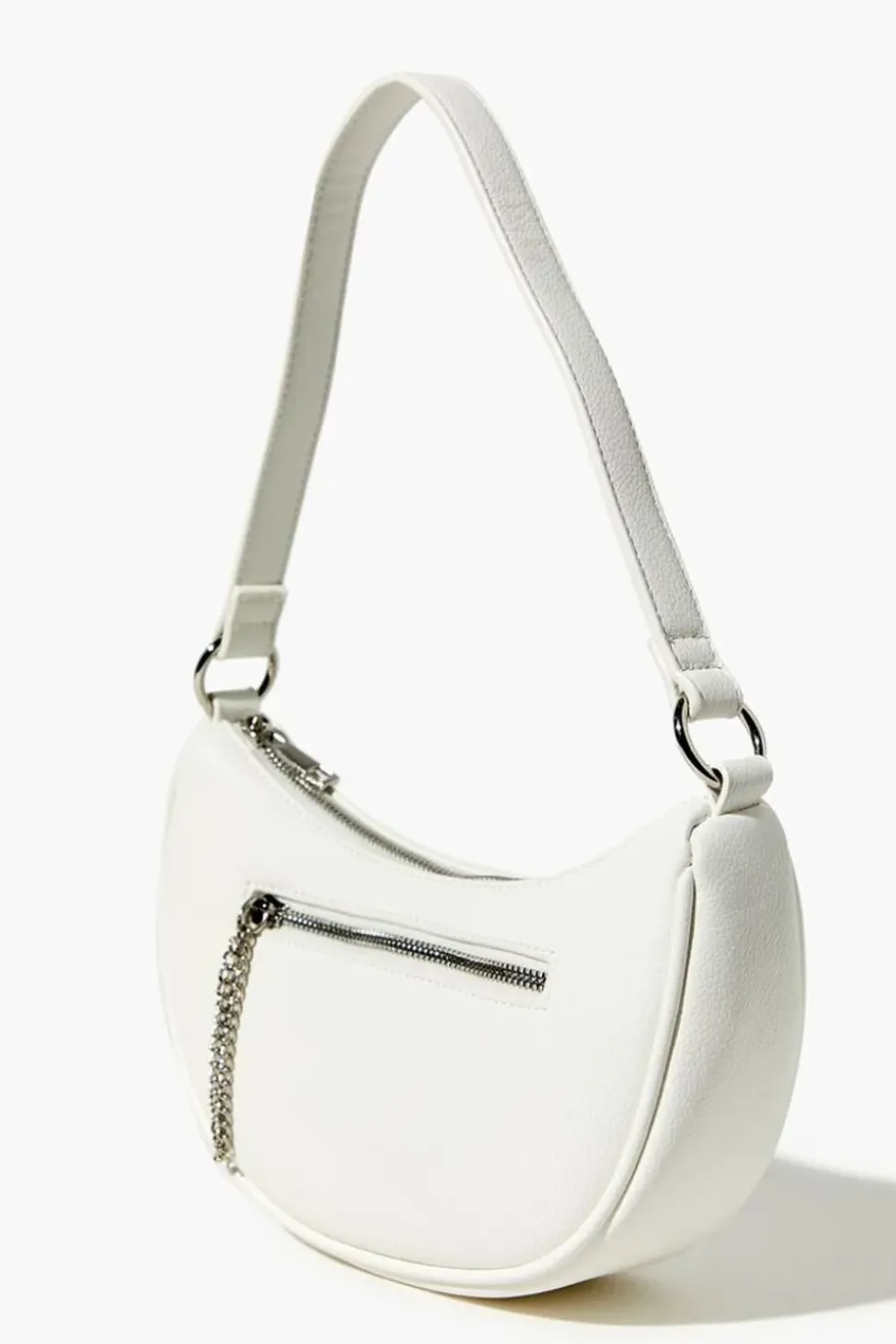Faux Leather Baguette Shoulder Bag