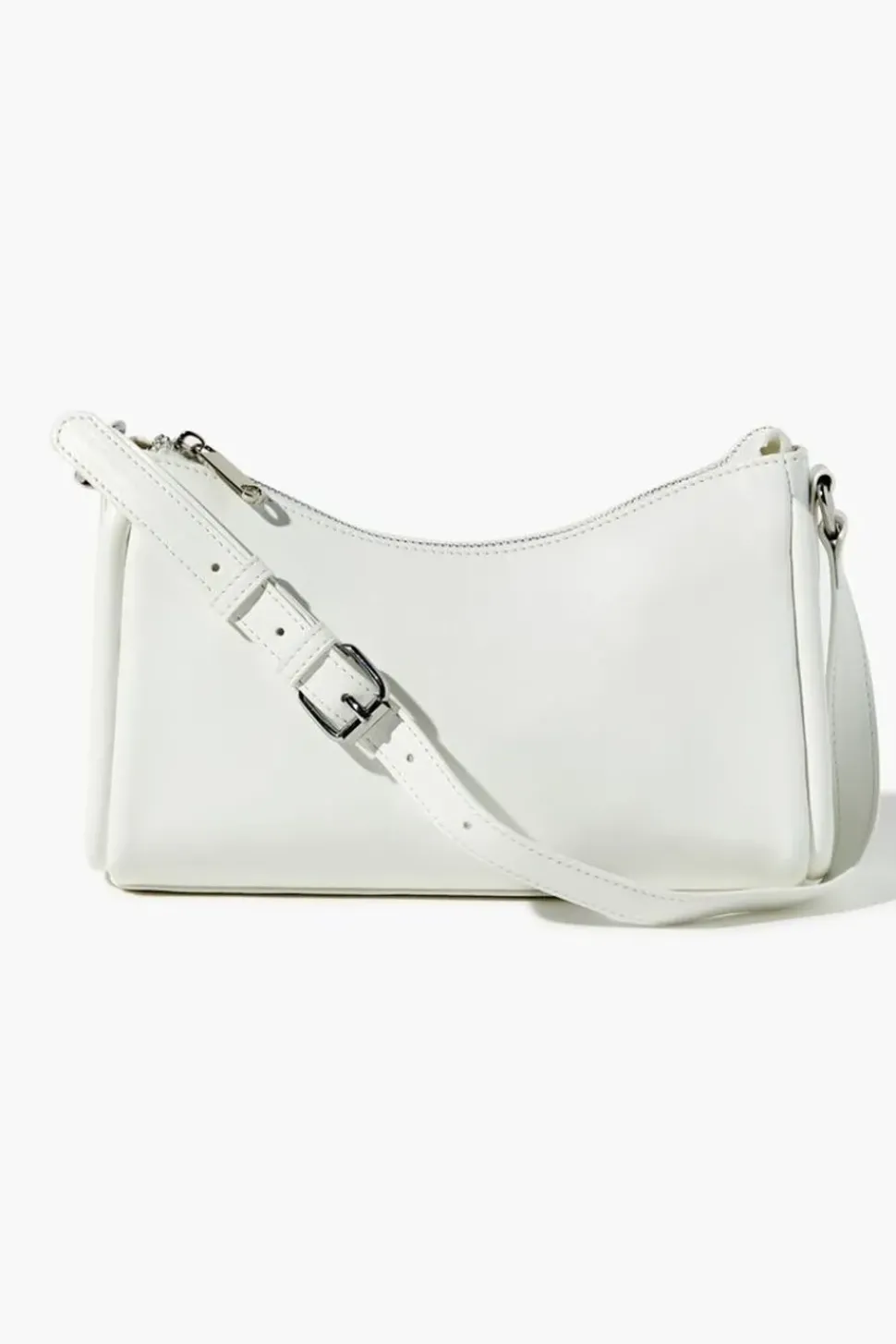 Faux Leather Baguette Shoulder Bag