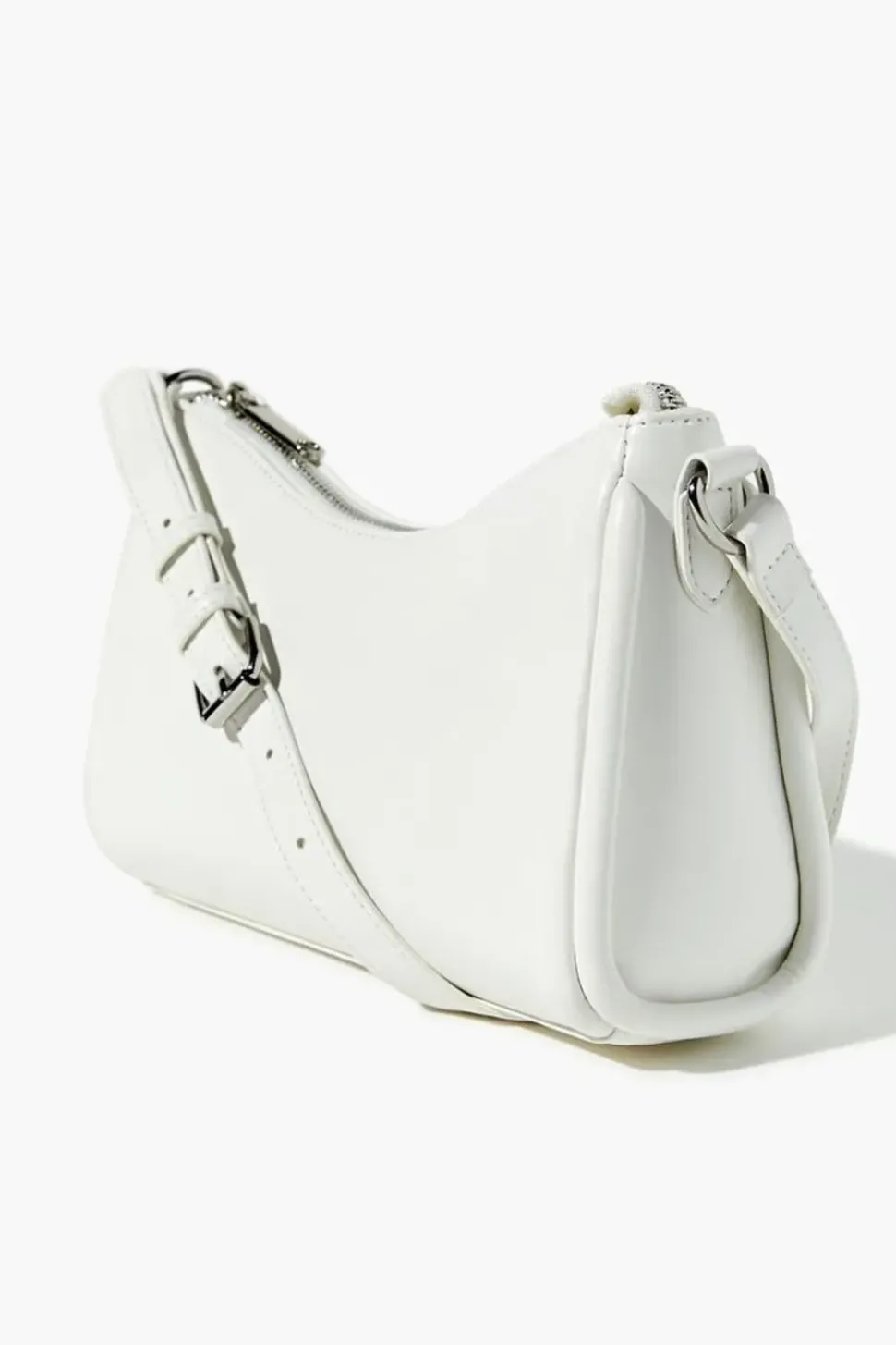 Faux Leather Baguette Shoulder Bag