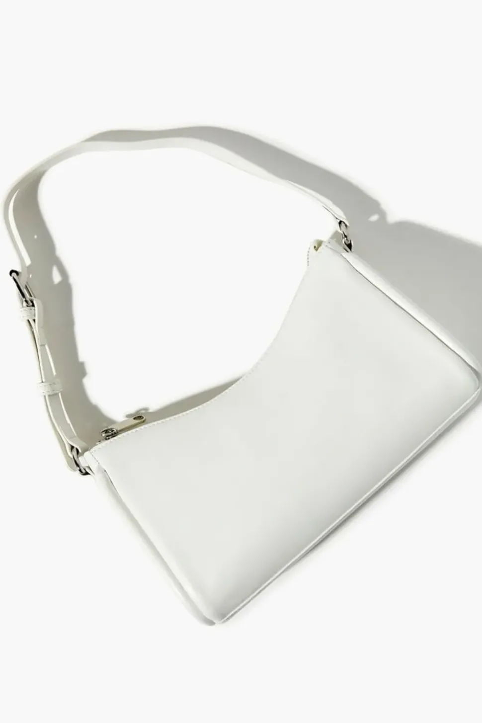 Faux Leather Baguette Shoulder Bag