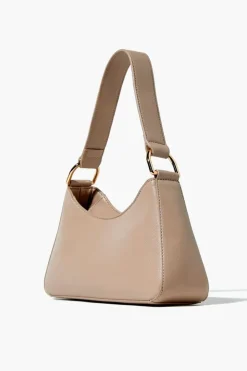 Faux Leather Baguette Shoulder Bag