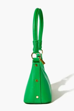 Faux Leather Baguette Shoulder Bag