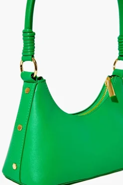 Faux Leather Baguette Shoulder Bag