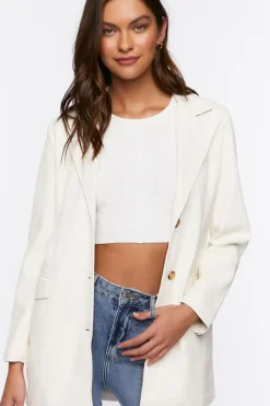Faux Leather Belted Blazer