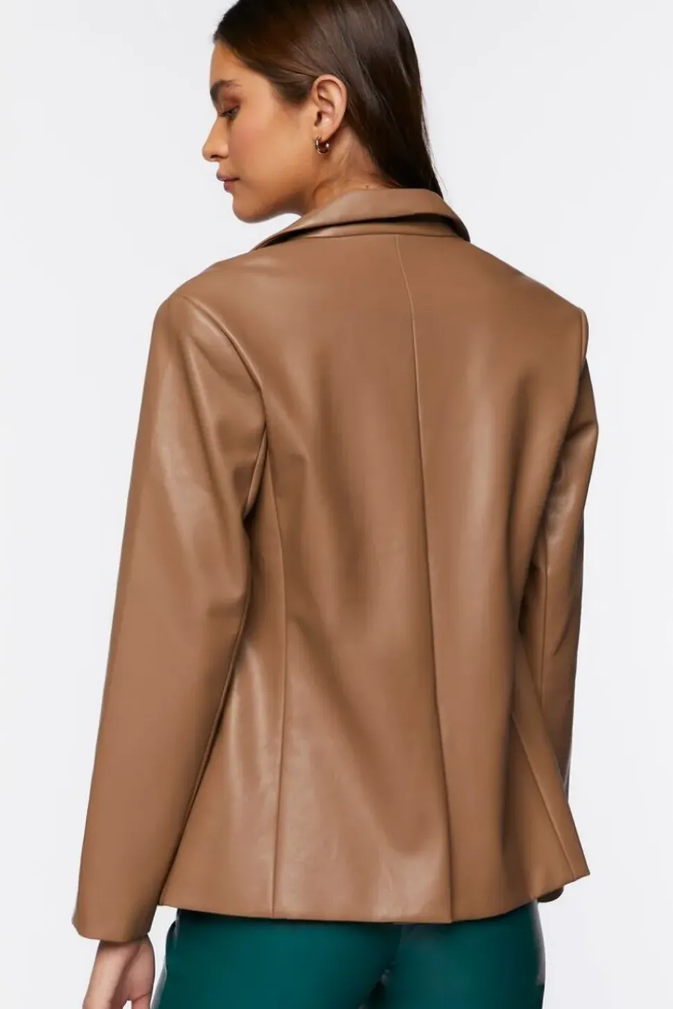 Faux Leather Blazer