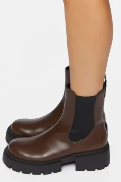 Faux Leather Chelsea Boots