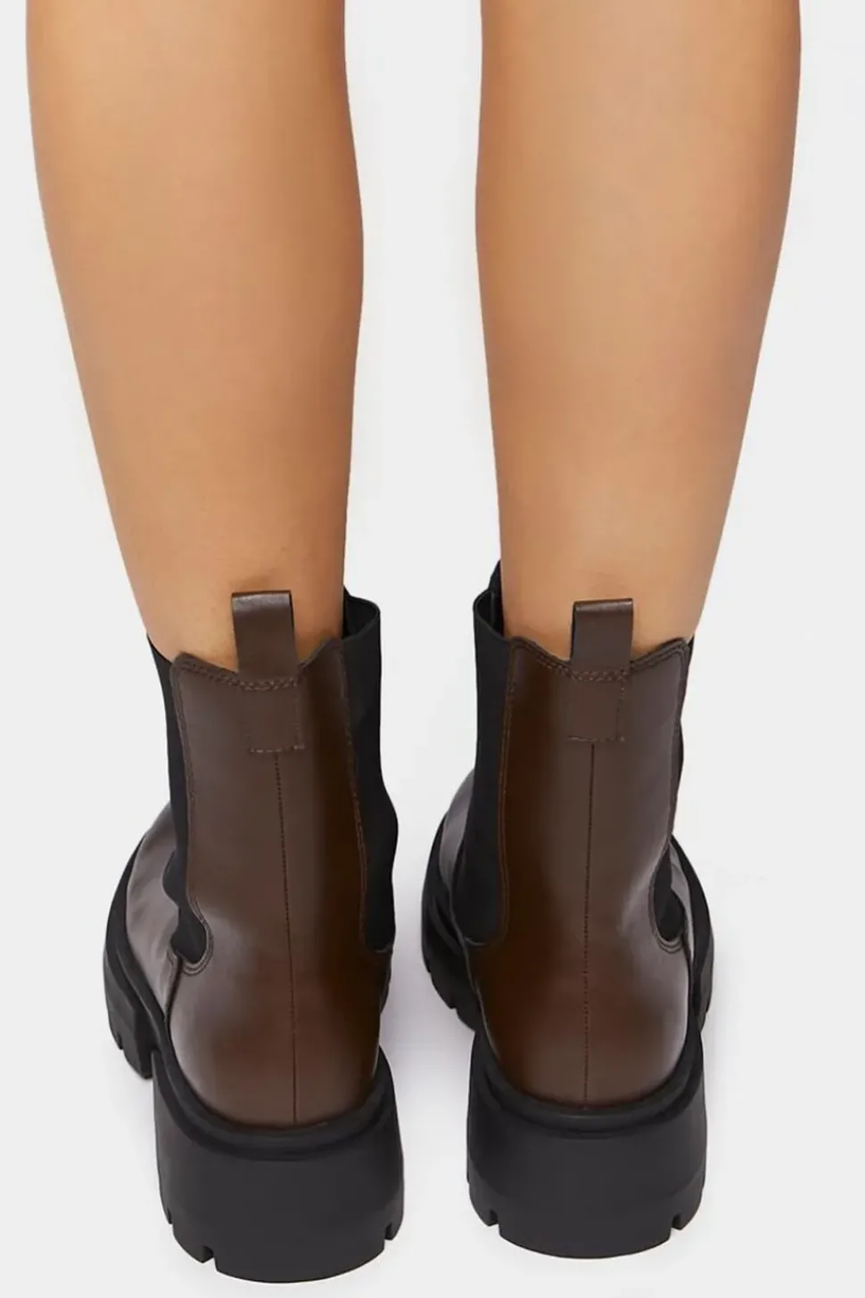Faux Leather Chelsea Boots