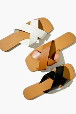 Faux Leather Crisscross Sandals