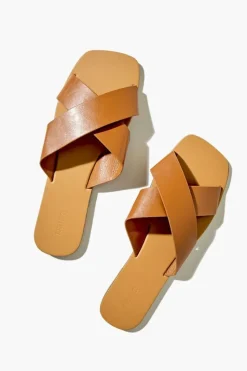 Faux Leather Crisscross Sandals