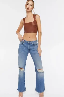 Faux Leather Crop Top