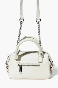 Faux Leather Crossbody Satchel
