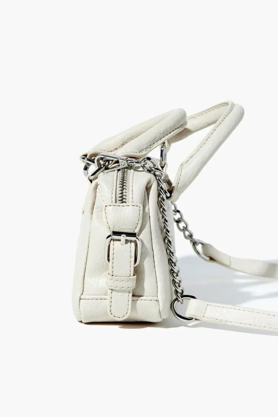 Faux Leather Crossbody Satchel