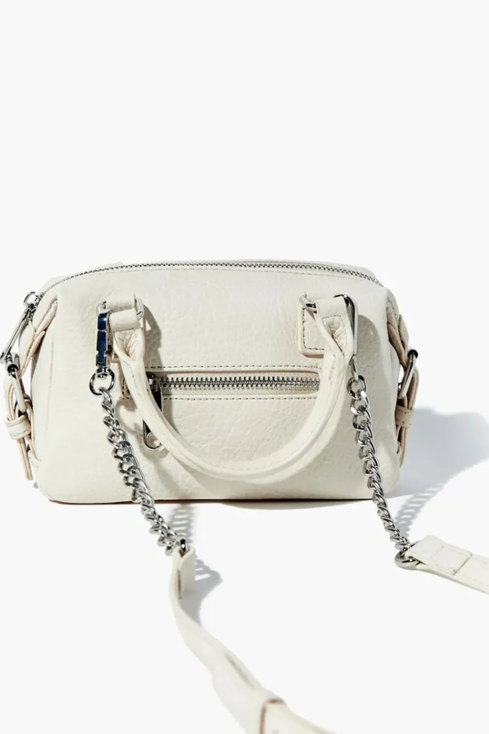 Faux Leather Crossbody Satchel