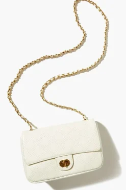Faux Leather Crosshatch Crossbody Bag