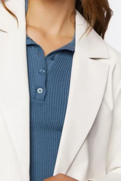 Faux Leather Double-Breasted Coat