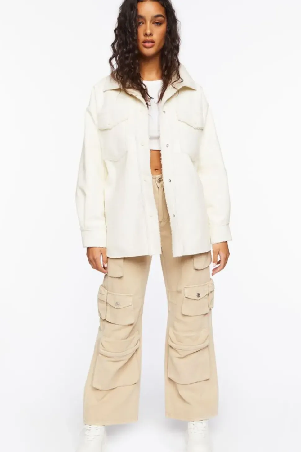 Faux Leather & Faux Shearling Jacket