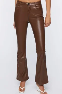 Faux Leather Flare Pants
