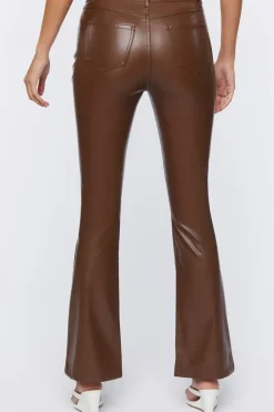 Faux Leather Flare Pants