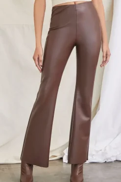 Faux Leather Flare Pants