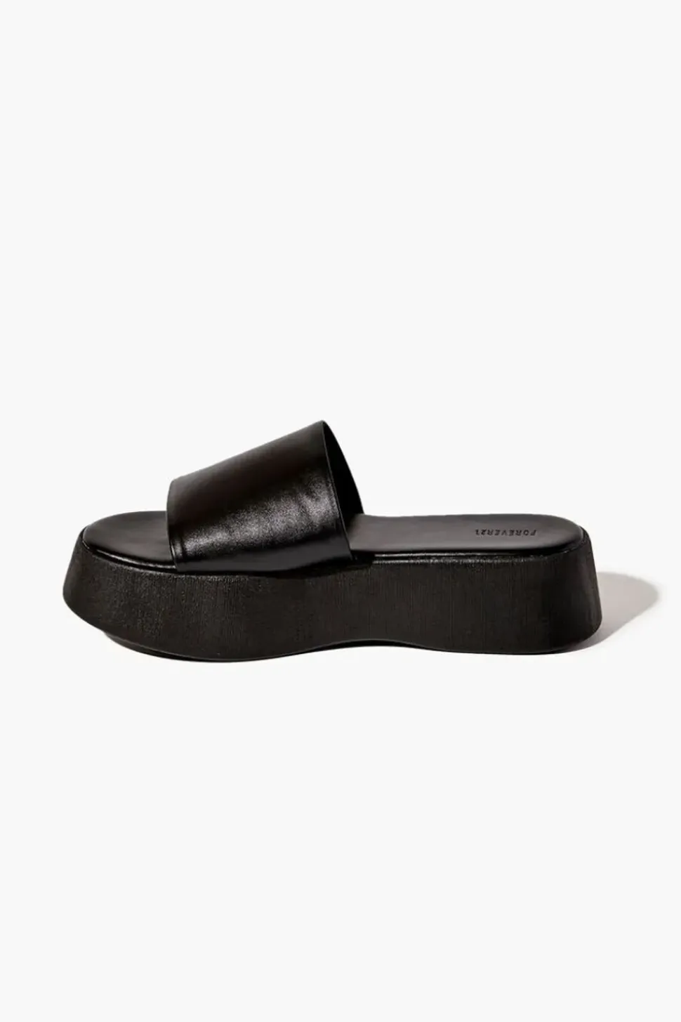 Faux Leather Flatform Sandals