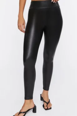 Faux Leather High-Rise Leggings