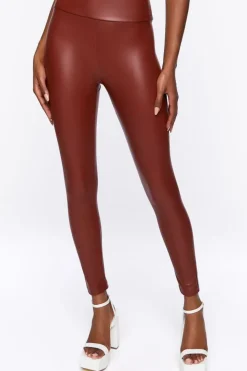 Faux Leather High-Rise Leggings