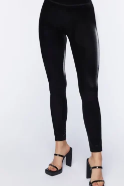 Faux Leather High-Rise Leggings
