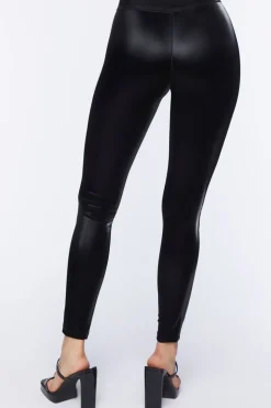 Faux Leather High-Rise Leggings