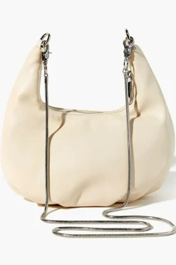 Faux Leather Hobo Crossbody Bag