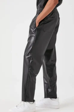 Faux Leather Joggers