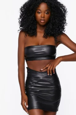 Faux Leather Mini Skirt