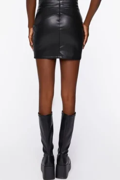Faux Leather Mini Skirt