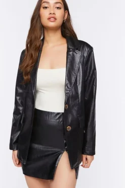 Faux Leather Mini Skirt