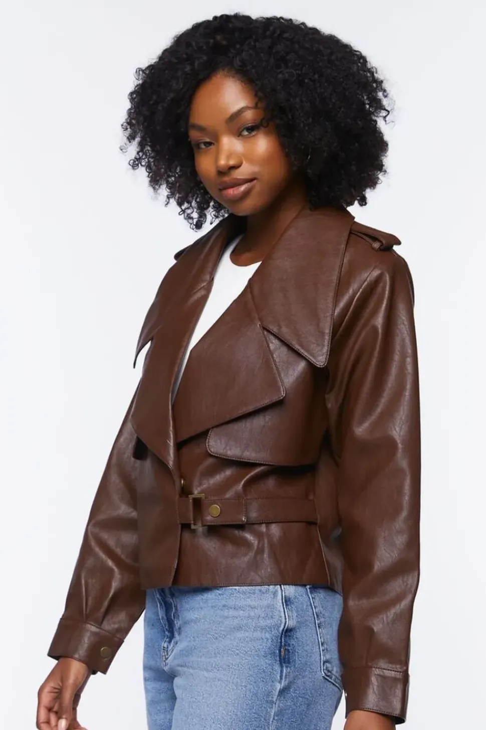 Faux Leather Moto Jacket