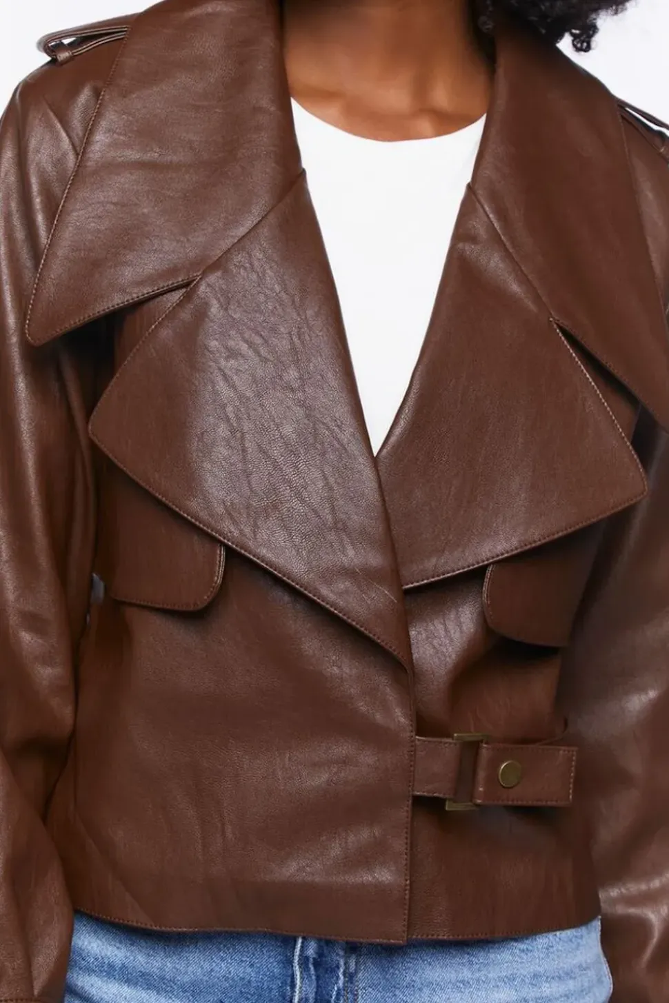 Faux Leather Moto Jacket