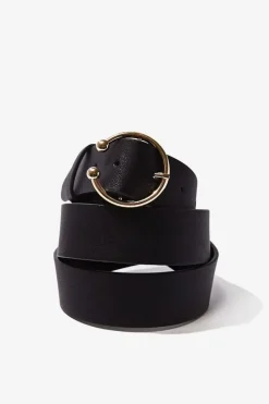 Faux Leather O-Ring Belt
