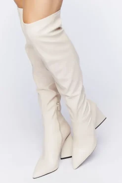 Faux Leather Over-The-Knee Boots
